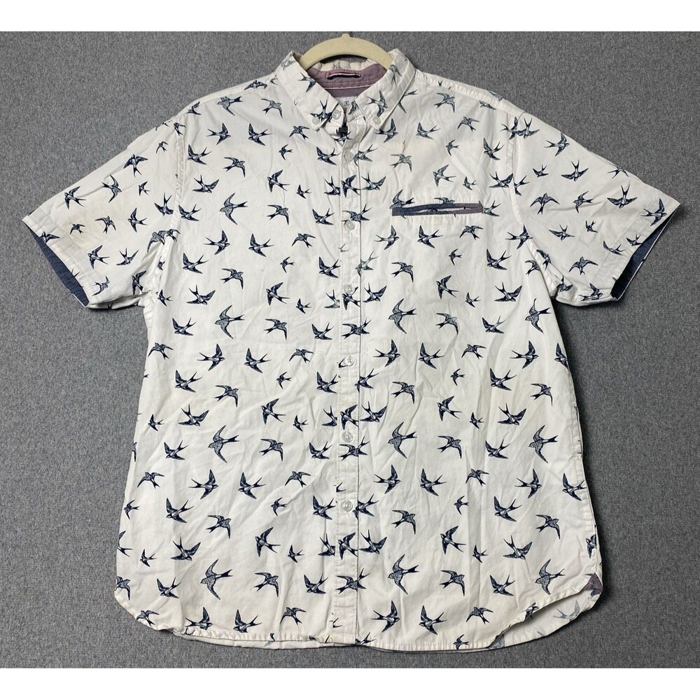 Zipcode Slim Fit  Men’s Shirt Bird Print Size L